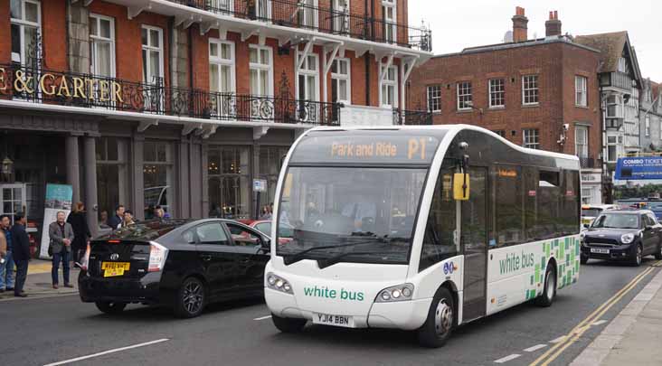 White Bus Optare Solo SR YJ14BBN